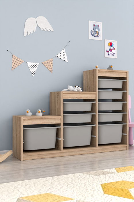 Hanah Home Armario Multiusos Gris Sonomo